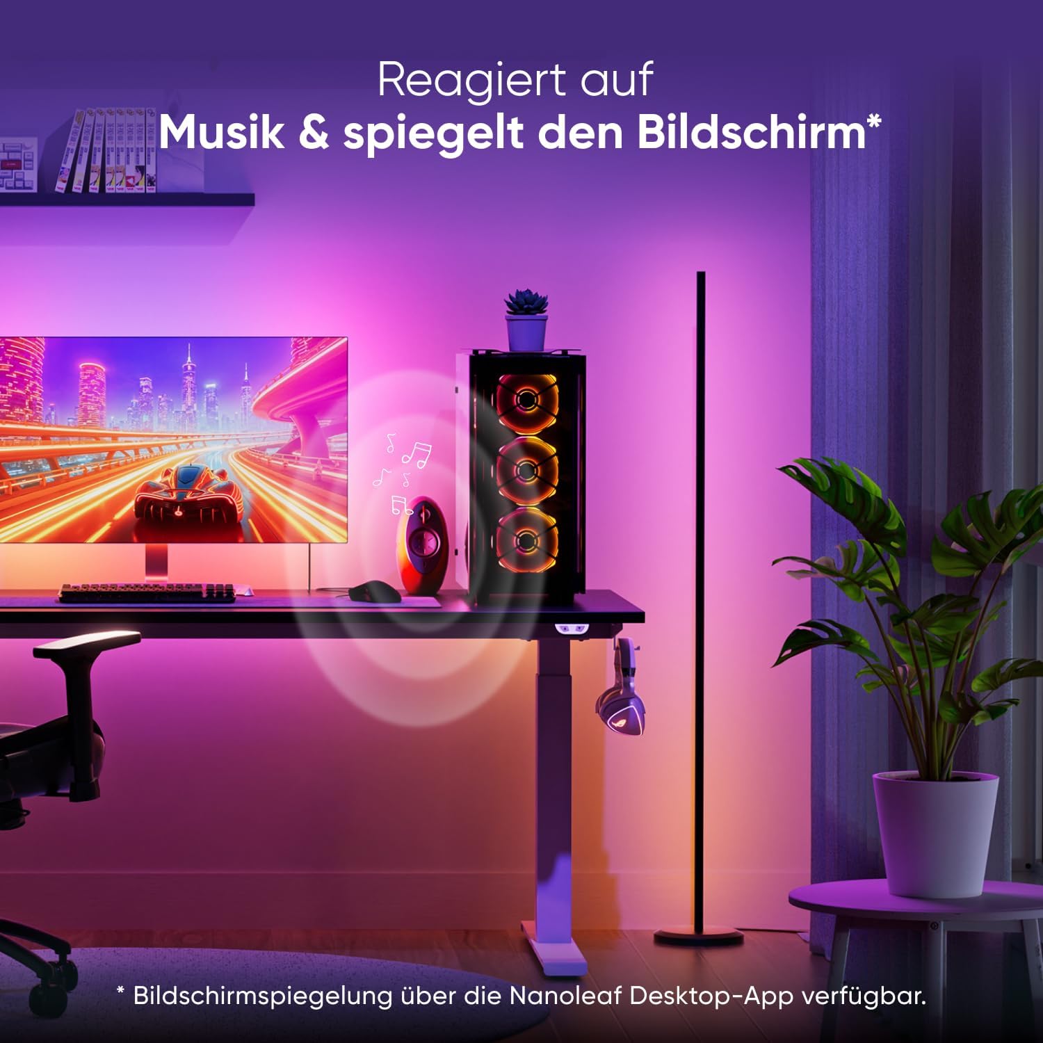 AmbiLight intelligens minimalista álló RGB LED saroklámpa